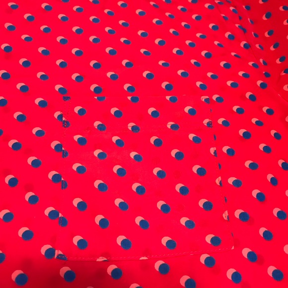 Gap Red, Blue, and Orange Polka Dot Blouse - Picture 5 of 8